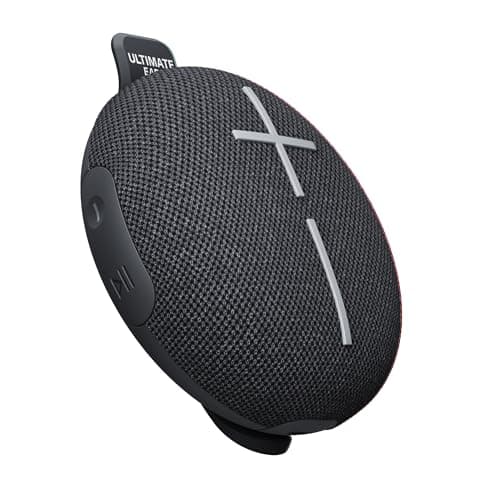 Image of ULTIMATE EARS MINIROLL Ultra-Portable Waterproof Bluetooth Speaker, Big Bass, IP67 Dustproof, 40 m (131 ft) Range - Gentle Black