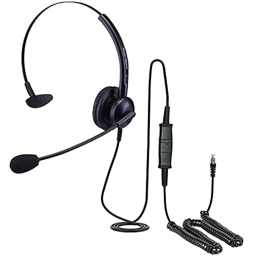 Image of eartec office Single Ear Headset for Avaya 1608, 1608i, 1616, 1616i, 9608, 9608G, 9610, 9610G, 9611 & 9611G IP Phones + FREE RJ9 Lead - QD009