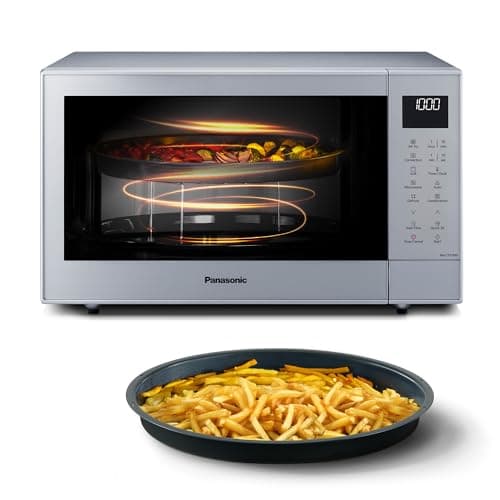 Image of Panasonic NN-CT57RMBPQ 27L 4-in-1 Combination Inverter Microwave with Air Fryer, 1000W, 19 Auto Programs, Convection Grill Cooking, Space-Saving Slimline Design, Silver
