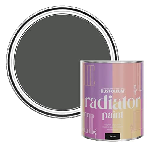 Image of Rust-Oleum Grey Heat Resistant Radiator Paint in Gloss Finish - Graphite 750ml