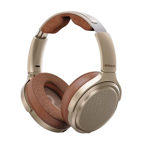 Image of FiiO JT7 Over-Ear Planar Magnetic Headphones, 95x86mm Planar Driver, 3µm Ultra-Thin Diaphragm, Foldable Lightweight Design, Detachable 4.4mm/3.5mm Cable for Audiophiles (Champagne Gold)
