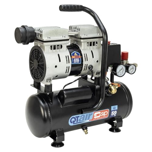 Image of SIP QT Air Compressor Ultra Low Noise Oil-Free Direct Drive, 230V 6L 0.75hp 550W 130psi 9 Bar 2CFM
