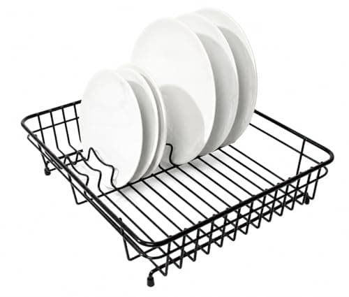 Image of Delfinware Black Plastic Coated Medium Dish Drainer