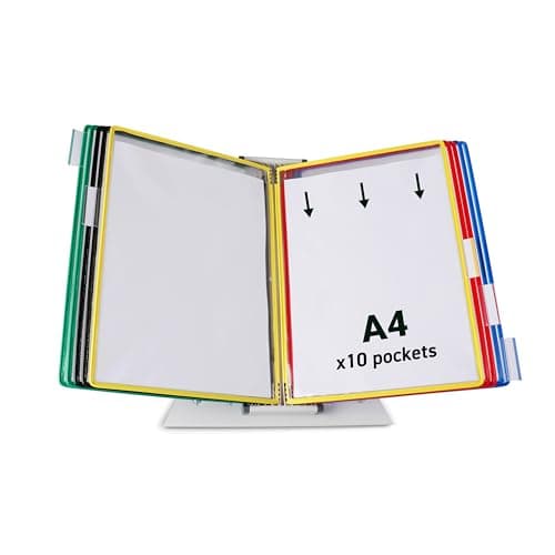 Image of Tarifold A4 Desk Stand with 10 Assorted Pivoting Pockets