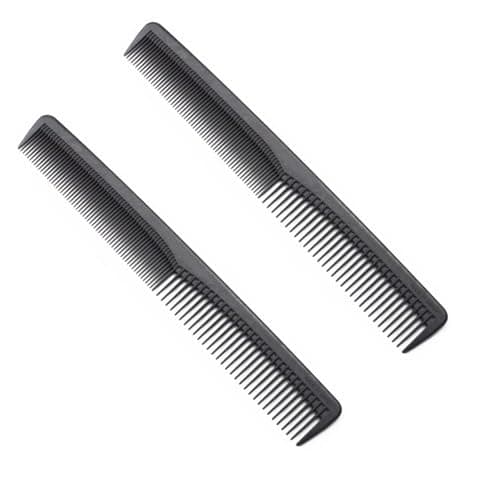 Image of LIANRISES 2pcs Cutting Comb Hair Fine Tooth, Barber Comb for Women and Mens Hairdressing, Heat Resistant Anti Static, Coarse Fine 2 Teeth