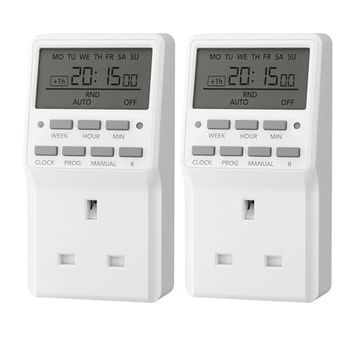 Image of HBN 7 Day Digital Timer with Countdown Setting,Heavy Duty Electrical Socket Plug,20 ON/Off Weekly Settings for Lamp Light,24 Hours Programmable Outlet Timer for Christmas Light(13A,3120W)