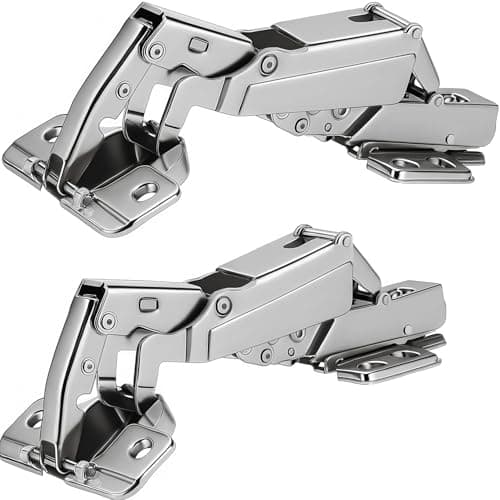 Image of TamBee 175 Degree Cabinet Hinges Kitchen Cupboard Doors Concealed Soft Close Hinges for Kitchen Cupboards Wardrobe, 1 Pair (Full Overlay)