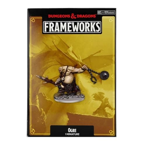 Image of WizKids D&D Frameworks: Ogre Miniature - Unpainted Unassembled Customizable Miniature. Dungeons & Dragons