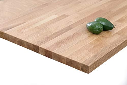 Image of HOUSE OF WORKTOPS - Solid Oak Kitchen Worktop, Length: 1M 2M 3M 4M, Thickness: 27mm and 40mm, Premium Solid Oak Timber Worktops (1M x 620mm x 27mm)