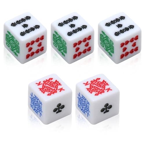 Image of Poker Dice, Deluxe Poker Dice Set Premium Liars Dice Games for Gamers, Collectors, and Party Enthusiasts - Perfect for Game Nights, Travel, and Gift-Giving