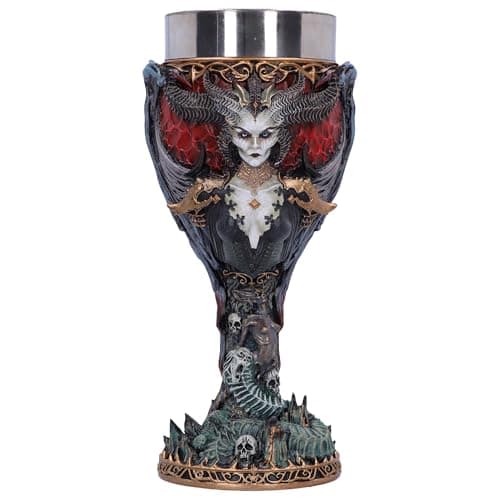 Image of Nemesis Now Diablo® IV Lilith Goblet 19.5cm, Resin, Officially Licensed Diablo Merchandise, Lilith Design, Diablo Drinks Cup, Cast in the Finest Resin, Expertly Hand-Painted, Removable Insert