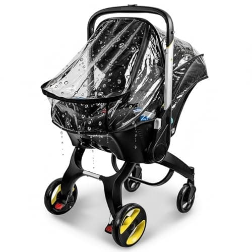 Image of Rain Cover for Baby Stroller Pushchair rain Cover with Doona Stroller Universal pram rain Cover for Pushchair Pram Windproof Waterproof Travel Outdoor Use