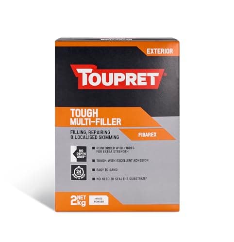 Image of Toupret Tough Multi‑Filler - Durable Exterior & Interior Masonry Powder Filler - No Shrink, High Strength, Weatherproof, Paint‑Ready in 48h - Fills Deep Cracks & Gaps - 2kg