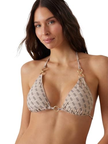 Image of GUESS Women's Bikini Art E5GJ36 KCRL2, 4g Rustic Beige Aop, M