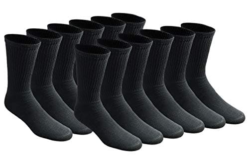 Image of Dickies Men's Multi-pack Cushion Crew Socks, Black (12 Pairs), L UK