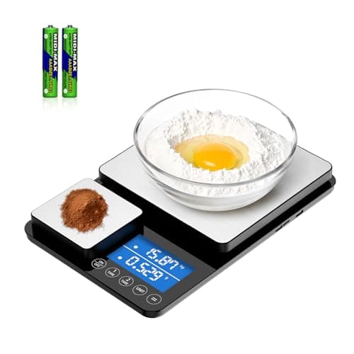Image of Dual Platform Digital Kitchen Scale, [15kg/33lb-0.01g] Diyife High Precision Food Scale, Intelligent Accumulation, 7 Units Backlight LCD, Tare, Auto Off, Stainless Steel for Cooking Baking Jewelry