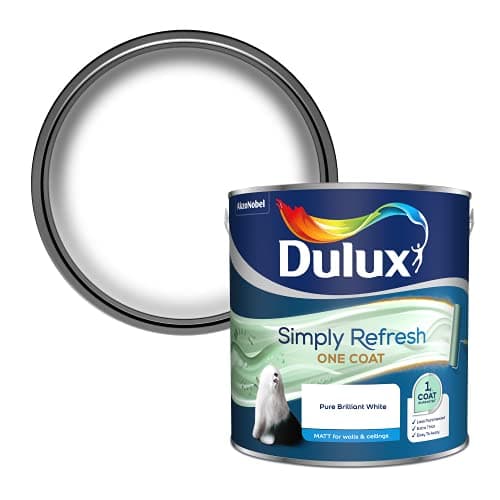 Image of Dulux Simply Refresh Matt Emulsion Paint - Pure Brilliant White - 2.5L, 5382928