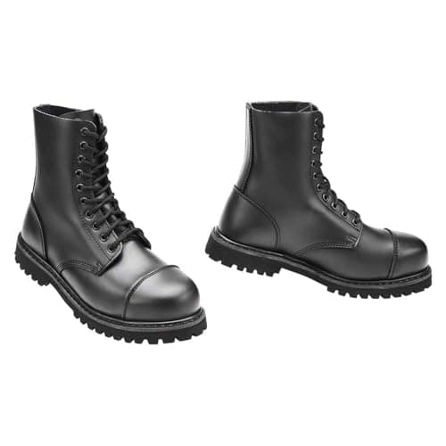 Image of Brandit Vegantom Boots, Vegan Boots, Leather Look, Black 3 Eylets, 6 UK