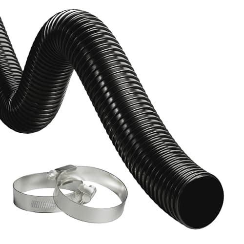 Image of 28mm Internal Diameter - 1 Metre Length Plus Hose Clips Anti Kink Corrugated Flexible Pond Hose Pipe for Pond Pumps and Filters