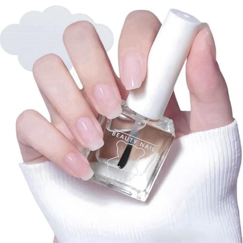 Image of Yoowan 2 In 1 Water-Based Clear Nail Polish, Top Coat & Base Coat, Quick Dry, Long Lasting, Non-Toxic, Natural Ingredients, 10 ml