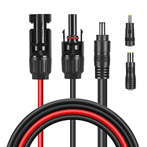 Image of Thlevel Solar Panel Cable to DC 8mm / 5.5x2.1mm / 4.0x1.7mm Solars Plug and Socket to Adapter Waterproof 1.8 Meter 16AWG Converter for Connecting Generators