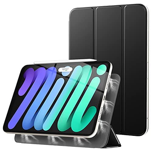 Image of TiMOVO Case for iPad Mini 7 2024 (A17 Pro) / iPad Mini 6 2021, iPad Mini 7th/6th Generation Case 8.3 inch, Strong Magnetic Smart Folio Trifold Stand Cover, Support Apple Pencil Pro - Black