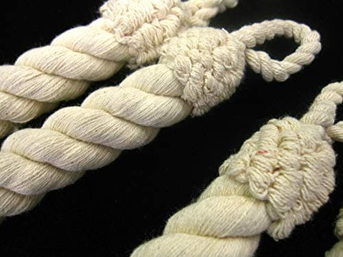 Image of Penbrice Interiors 1 Pair of Natural Cotton Rope Curtain Tie Backs Tiebacks