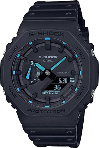 Image of G-Shock GA2100-1A2 Neon Accent Watch, Blue, Blue, One Size, Digital