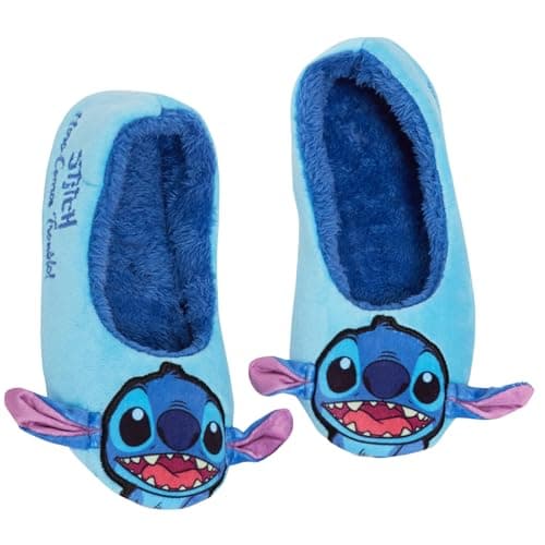 Image of Disney Lilo & Stitch Slippers for Women Girls Teens Blue 7 UK