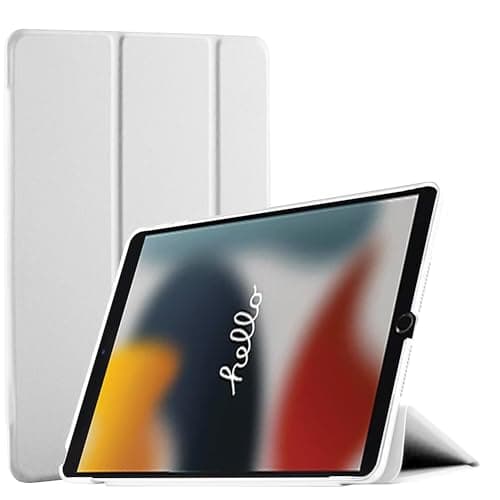 Image of [TECH SHEK] Smart Case For New Apple iPad 10.2" (9th Generation 2021) (8th Generation 2020), (7th Generation 2019) Ultra Slim Magnetic Cover (White)
