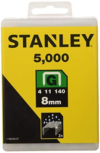 Image of STANLEY 1-TRA705-5T Heavy-Duty Staple, 8mm, Pack of 5000, Silver