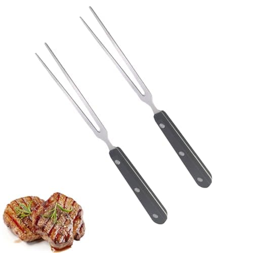 Image of 2 PCS Carving Fork, Meat Fork, Carving Fork for Meat, Professional Meat Fork Carving with Ergonomic Handle Design, Essential for Holiday Meal Preparation and Outdoor Grilling Events