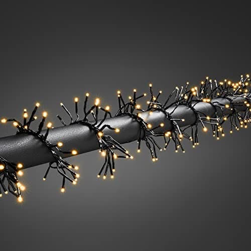 Image of 960 Christmas Tree Cluster Lights Multifunction 8 Light Modes, Timer Green Cable Indoor/Outdoor Low Voltage Holiday Home Decorations, Warm White