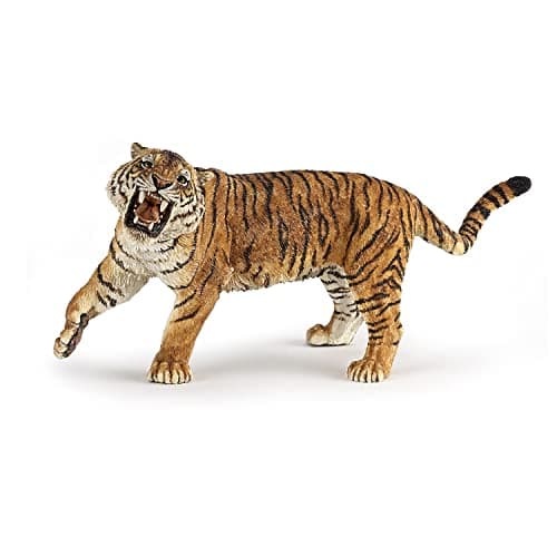 Image of Papo - Realistic Roaring Tiger Figure Toy for Kids - Ages 3+ - Jungle Predators Collection - Educational Play Wild Animals - Gift Idea Toy for Girls and Boys - 15 Cm X 6 Cm X 8 Cm