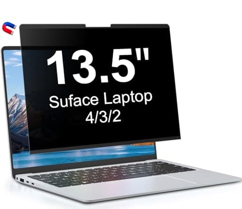 Image of LUSA DESIGN Magnetic Privacy Screen for 13.5 Inch Surface Laptop 6/5/4/3/2/1, Removable Anti Glare Surface Laptop 13.5 Screen Protector, Blue Light Filter, Anti Spy Easy Install