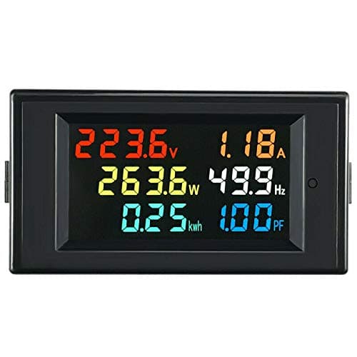 Image of Agwuoetr 6 in 1 AC Monitor D69-2058 AC Digital Voltage and Current Power Frequency Factor Electricity Meter Multi-Function Power Monitor