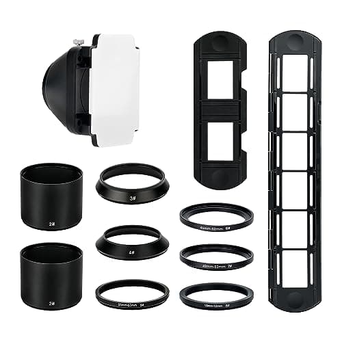 Image of JJC Slide & Film Scanner with DSLR Lens Adapter for Negative Copy, Slide Mount Holder & Film Strip Holder for Nikon ES-2