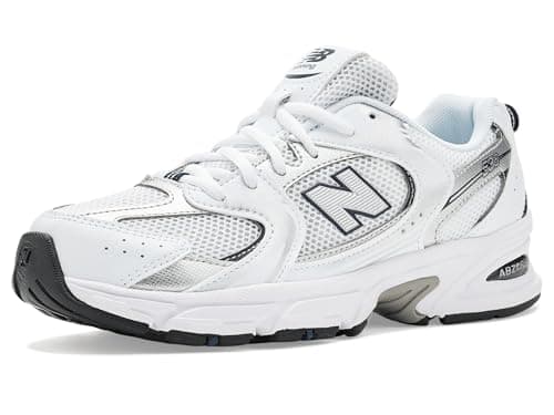 Image of New Balance Kids Lifestyle Washed Synthetic Textile Shoe, White Blue, 39 EU