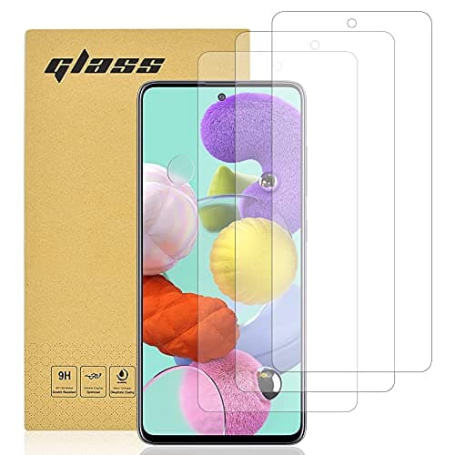 Image of Totill [3 Pack] for Samsung Galaxy A51 Tempered Screen Protector, 99.99% HD Clarity 9H Hardness Premium Quality Guard Film Case Friendly, Comfortable Round Edge, Shockproof Scratchproof oilproof