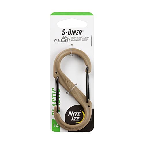 Image of Nite Ize S-Biner Size-4 Dual Carabiner, Strong Plastic, Coyote