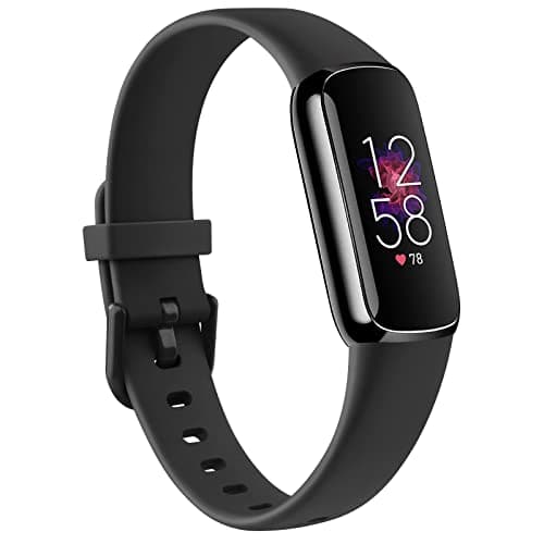 Image of Wanme Straps for Fitbit Luxe Strap for Women Men, Waterproof Soft Strap Replacement for Fitbit Luxe/Luxe Special Edition Fitness Tracker (S 5.5"-7.1", Z-Black)