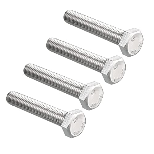 Image of sourcing map M14 Hex Bolt M14-2 x 80mm 304 Stainless Steel 4.8 Grade Fully Threaded Hexagonal Head Screw Bolts 4pcs