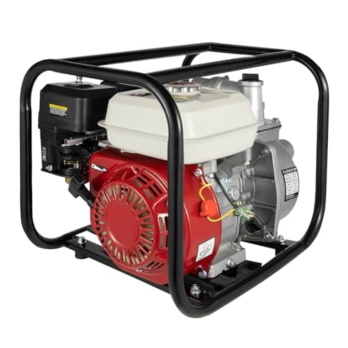 Image of 6.5HP Petrol Water Pump, 2 Inch Petrol High Flow Water Pump 3600 RPM, 4 Stroke Gas Powered Pond Pump, for Irrigation Pool, Treatment of Industrial Wastewater, Tunnel Drainage