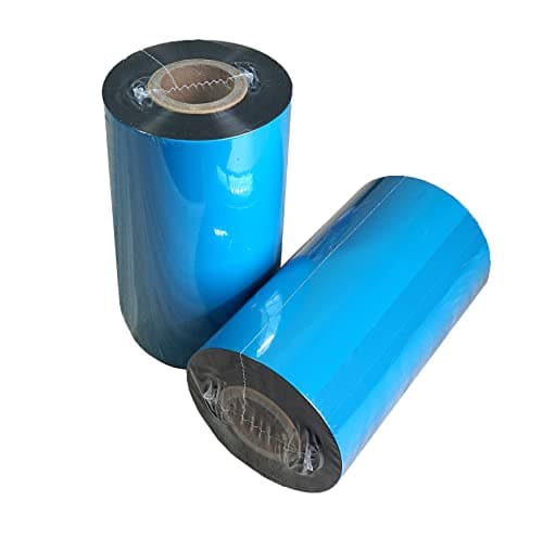Image of 4.33'' x 984' Premium Resin Enhanced Wax Ribbon, 110mm x 300m Black Thermal Transfer Ribbon, Barcode Thermal Label Printer Ribbon, CSO-Ink Outside, 1'' Core for Zebra, TSC, GoDex, Citizen (1 Roll)