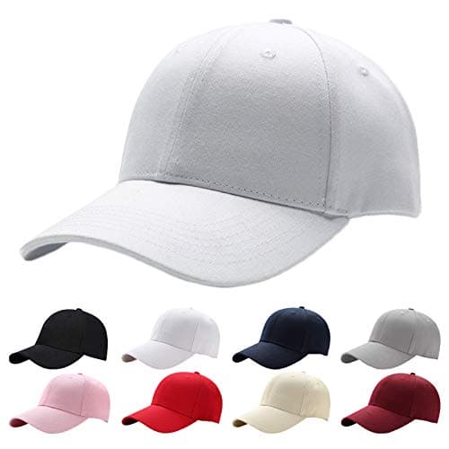 Image of Interstellar Fire Baseball Cap for Men Women - 100% Cotton Adjustable Plain Hat - Unisex One Size Sun Hat for Youth Boys Ponytail Ladies - Sports Trucker Hats (White)