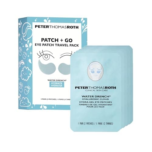 Image of Peter Thomas Roth Holiday Kit – Water Drench Hydra-Gel Travel Pack 4-Pairs – Hydrating Eye Patches with Hyaluronic Acid, Collagen & Caffeine – Anti-Ageing Eye Care