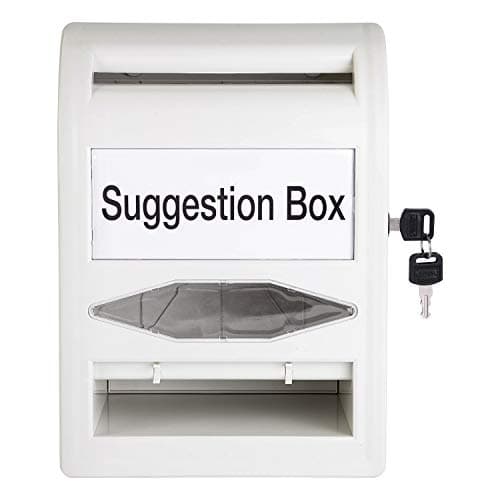 Image of Amazon Basics ABS Ballot Box With Lock and Key, Non-clear