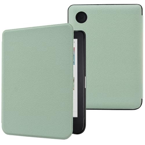 Image of DMLuna Case for Kobo Clara Colour/Clara BW/Clara 2E 6"eReader, Ultra Slim Lightweight Folio Premium PU Leather Protective Cover with Auto Sleep/Wake Function, Agave Green