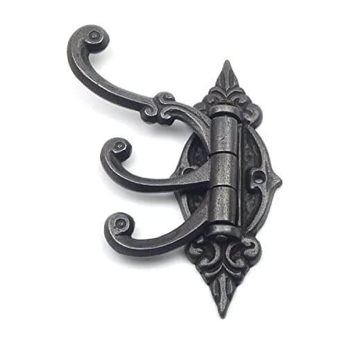 Image of Antique Iron Triple Swivel Hat and Coat Hook