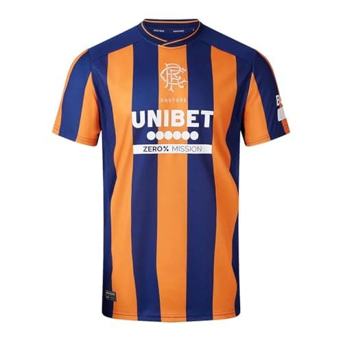 Image of Castore Mens Rangers Third Shirt 2023 2024 Adults Navy/Orange XL